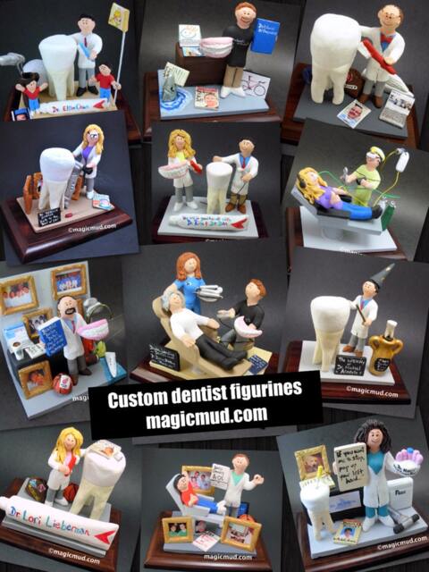 Custom Dental Office Art - Made Dentist Gift- Figurine Personalized Present, Periodontist Graduation Gift - image 1