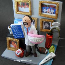 Custom Dental Office Art - Made Dentist Gift- Figurine Personalized Present, Periodontist Graduation Gift - thumbnail 2