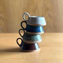 Handmade Tea-Light Candle Holder, Burgundy Ceramic Dish, Rustic Pottery Gift, Stoneware Ring Trinket Small Artisan Votive Holde - thumbnail 4