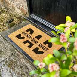 Father's Day Personalized Custom Door Mat, Dad Gifts, Gifts For Dad, Home Decor, Pops & Family Doormat, Father Present - thumbnail 2