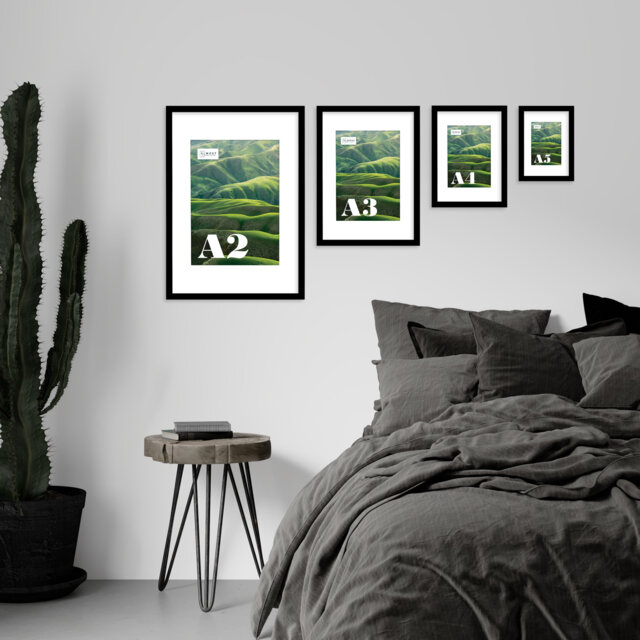 Black Picture Frame, Photo A2, A3, A4, A5, White Mounted Frames, Poster Thin Modern Frame Art, Home Decor - image 1