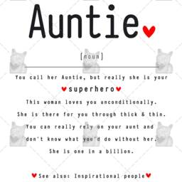 Auntie Definition Art Print, Sentimental Aunt Gift, Gift For Any Occasion, Birthday Keepsake, Appreciation - thumbnail 2