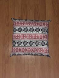 Red & Black Snowflake Pillow Cover - thumbnail 1