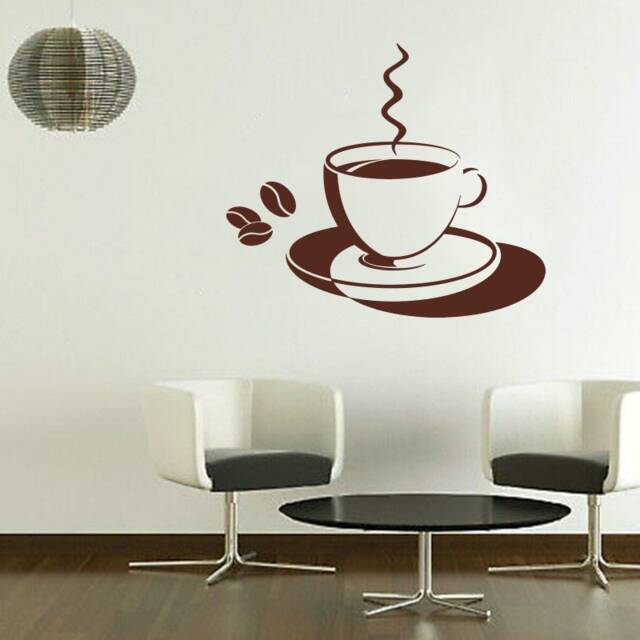 Coffee Cup Wall Decal Beans Vinyl Sticker 1716 - image 1