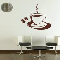 Coffee Cup Wall Decal Beans Vinyl Sticker 1716 - thumbnail 1