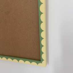 Colourful Scalloped Picture Frame, Butter Yellow & Green Handpainted A6 - A5 A4 A3 40x50cm - thumbnail 2