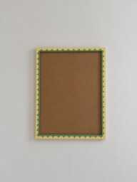 Colourful Scalloped Picture Frame, Butter Yellow & Green Handpainted A6 - A5 A4 A3 40x50cm - thumbnail 1