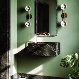 Brass Vanity Wall Sconce, Modern Bathroom Lighting - thumbnail 2