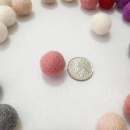 Curtain Pom Tie Backs - Boho Rainbow Felt Balls - thumbnail 4
