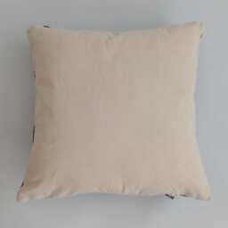 Moroccan Cactus Silk Cushion Cover, Handmade Charcoal Brown Sabra Throw Pillow, Scatter 20''x20''/50x50 cm - thumbnail 4