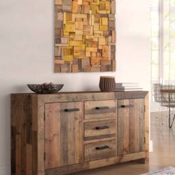 Wooden Sculptural Wall Art Contemporary Wood Sculpture Above Fireplace - thumbnail 3