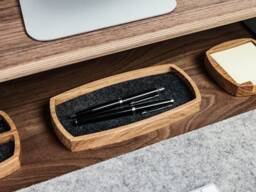Wooden Catch All Tray For Pens Pencils Wallet Jewelry Keys Watches Glasses. Handmade Office Desk Accessories Wood Organizer