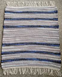 Novelty Yarns Hand Woven Rug. Sparkle Twill. #16W01