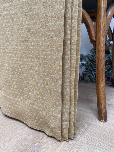 Sample Only - Curtains Made To Measure? Just Need Pole Length & Drop Quote Mustard Linen Sienna - image 1