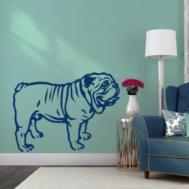 English Bulldog Decal Pet Shop Vinyl Wall Art Sticker - image 1