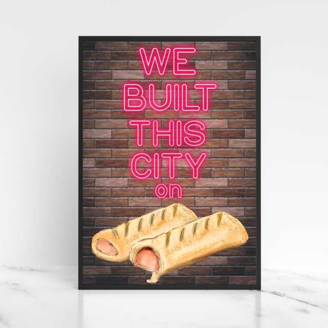 Song Lyric Poster, We Built This City, Poster Print For Kitchen, Quirky Decor Wall Art Starship - image 1