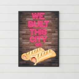 Song Lyric Poster, We Built This City, Poster Print For Kitchen, Quirky Decor Wall Art Starship - thumbnail 3