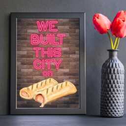 Song Lyric Poster, We Built This City, Poster Print For Kitchen, Quirky Decor Wall Art Starship - thumbnail 4