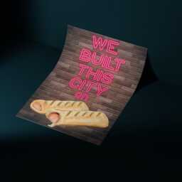 Song Lyric Poster, We Built This City, Poster Print For Kitchen, Quirky Decor Wall Art Starship - thumbnail 2