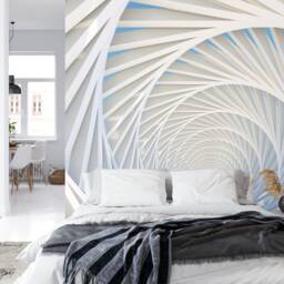 Wallpaper, 3D Tunnel Wall Mural, Perspective Art Print, Removable Decal - thumbnail 2