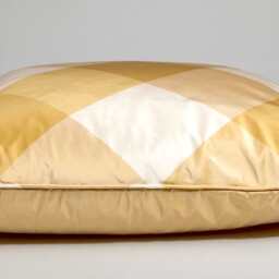 Gold Silk Buffalo Check Pillow Cover Designer Throw - 22x22 - thumbnail 3