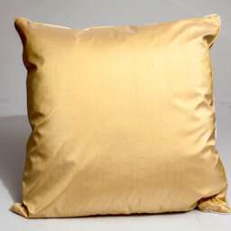 Gold Silk Buffalo Check Pillow Cover Designer Throw - 22x22 - thumbnail 4