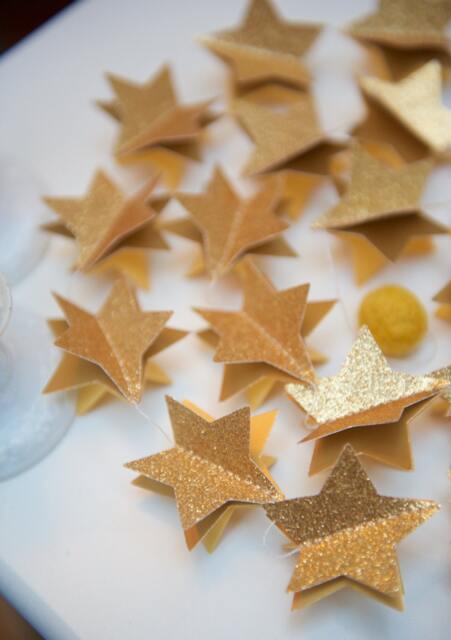 Christmas Decor, Holiday Gold Star Garland, Modern Christmas, Mantel, Traditional Holidayunique Gift - image 1