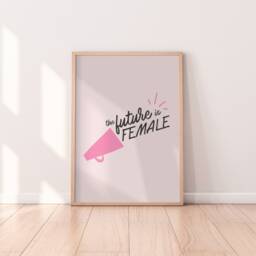 The Future Is Female Print - Positivity Print, Feminism Wall Home Decor, Affirmation Minimalist Art, Feminist - thumbnail 2