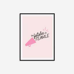 The Future Is Female Print - Positivity Print, Feminism Wall Home Decor, Affirmation Minimalist Art, Feminist - thumbnail 3