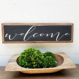 Welcome Sign - Farmhouse Wall Art Entryway Decor Rustic Distressed Wood Home - thumbnail 3
