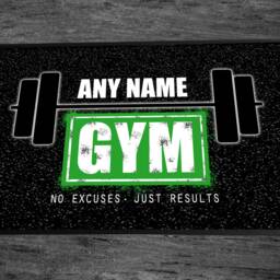 Personalised Gym Door Mat - 2 Sizes Non Slip Base Mat, Home Dumbells Floor Gym Accessories Sign - thumbnail 3