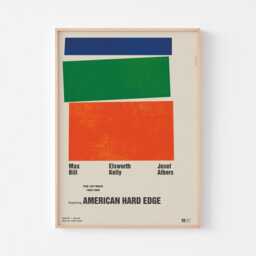 Hard Edge Exhibition Poster Print - Richard Baringer Mid Century Josef Albers Ellsworth Kelly Max Bill Bauhaus Bertha Schaefer Gallery Eames - thumbnail 2