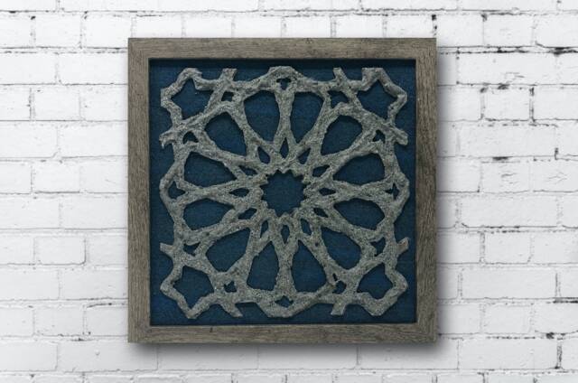 Arabesque Wall Decor - Faux Stone Islamic Geometric Art - image 1