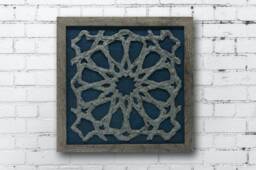 Arabesque Wall Decor - Faux Stone Islamic Geometric Art - thumbnail 1