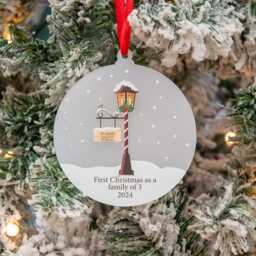 Personalised Traditional Lamp Post Family Acrylic Bauble Christmas Tree Ornament - thumbnail 2