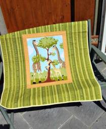 Giraffe Cot Quilt~Baby Bedding~Modern Quilt~Green Nursery Bedding~Unisex Baby Bedding~Baby Blanket~On Sale~Baby Play Mat - thumbnail 2