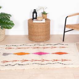 Wool Beni Ourain Rug, Moroccan Rug 3x5 Ft, Authentic Handmade Berber Carpet, Genuine Rug, Area Tapis Berbere, Teppich - thumbnail 2