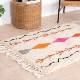 Wool Beni Ourain Rug, Moroccan Rug 3x5 Ft, Authentic Handmade Berber Carpet, Genuine Rug, Area Tapis Berbere, Teppich - thumbnail 3