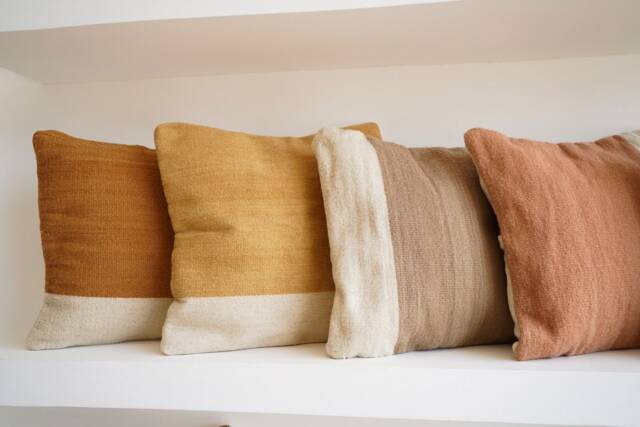 Itzel Handmade Mexican Pillow, Zapotec Woven Wool Cushion, Decorative Throw Boho Pillow - image 1