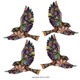 Flying Birds Wall Decals Stickers For Walls & Windows - Set Of 4 - Sku187-17 - thumbnail 2