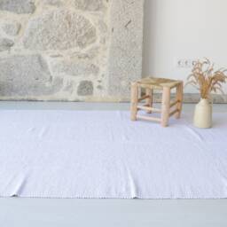 Large Handwoven Light Gray Rug, Bedroom Cotton Carpet, Living Room Bohemian Decor, Area Kids Scandinavian Rug - thumbnail 2