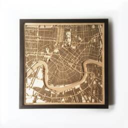 New Orleans Wooden Map - Laser Cut 3D Framed Wall Art - thumbnail 1