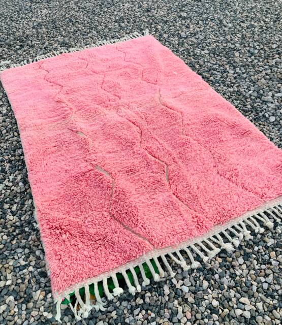 Moroccan Beni Mrirt Rug, Soft Wool Rug, Large Pink Area Rug - image 1