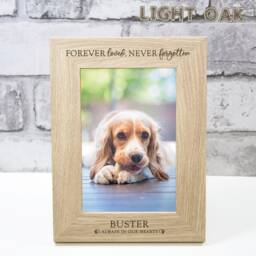 Personalised Dog Memorial Photo Frame Keepsake Engraved Forever Loved - thumbnail 3
