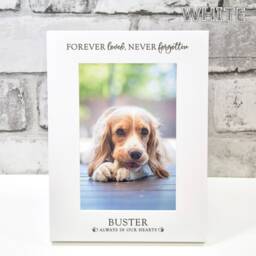 Personalised Dog Memorial Photo Frame Keepsake Engraved Forever Loved - thumbnail 2