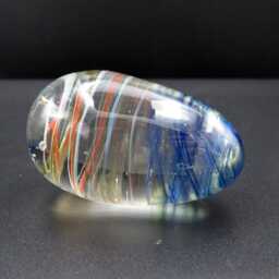 Handmade Swirl Glass Egg Collectable - Lampwork Art Sample - thumbnail 2