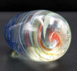 Handmade Swirl Glass Egg Collectable - Lampwork Art Sample