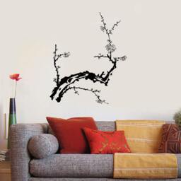Sakura Tree Branch Vinyl Wall Decal, Elegant Cherry Blossom Decor For Living Rooms, Bedrooms, Or Studios, Japanese-Themed Spaces - #1045Da - thumbnail 2
