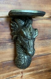 stone Garden Gold Dragon Sconce Candle Shelf Wall Plaque Hanging Ornament - thumbnail 1