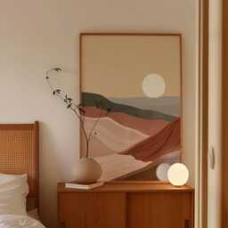 Abstract Desert Sunset Poster, Terracotta Landscape Wall Art Print - thumbnail 2